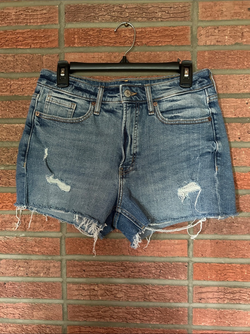 Old Navy Blue Distressed Denim Cutoff Shorts